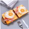 CIYODO Lifelike Food Decor Roasted Toast Model Real Touch Bread Adornment Simulation Bread for Photo Prop Shop Decorati view 2