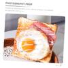 CIYODO Lifelike Food Decor Roasted Toast Model Real Touch Bread Adornment Simulation Bread for Photo Prop Shop Decorati view 4