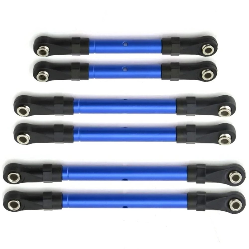 Compatible with Trxs for Slash for Hoss for Rustler for Stampede 4x4 1/10 RC Car Turnbuckles Pull Rod Link Rod Steering Rod Upgrade Parts RC Tie Link Rods(Blue)