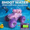 BEZGAR Amphibious Remote Control Car for Girls - Pink Monster Truck Toys 1:16 RC Boats 2.4GHz Waterproof Tank with Shooting Water Pistol, 4WD All-terrian Off-Road Pickup Outdoor, Girls Kids Gifts view 2