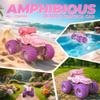 BEZGAR Amphibious Remote Control Car for Girls - Pink Monster Truck Toys 1:16 RC Boats 2.4GHz Waterproof Tank with Shooting Water Pistol, 4WD All-terrian Off-Road Pickup Outdoor, Girls Kids Gifts view 4
