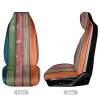 LMHLDSC Car Seat Covers Full Wrap Protection Seat Cushion Cover Colorful Wooden Board Anti-Slip Car Seat Protector Fits Most Cars view 2