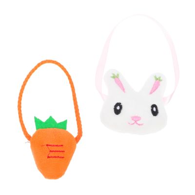 FELTECHELECTR Easter Decorative Doll Messenger Bags Plush Carrot Shape for Cute Dolls