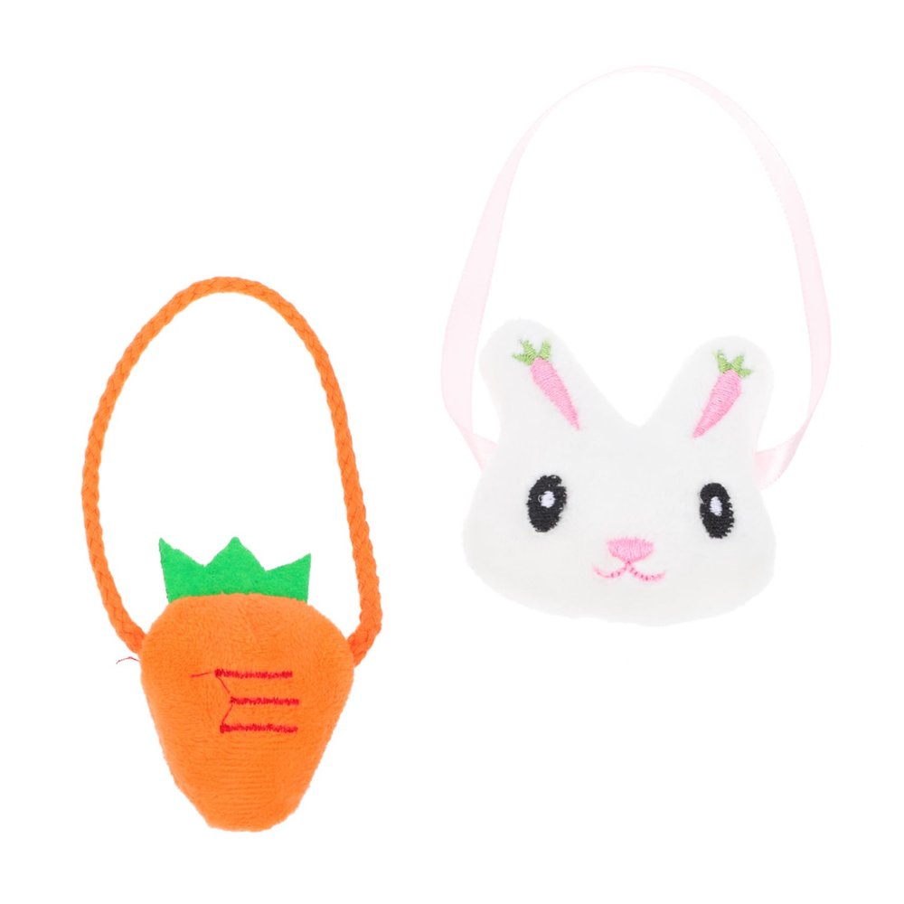 FELTECHELECTR Easter Decorative Doll Messenger Bags Plush Carrot Shape for Cute Dolls
