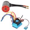 120A Brushless Motor ESC Set, Professional High Torsion 3650 Brushless Motor 120A ESC Combo Set for RC Car, Compatible with Hsp, Redcat, Axial Scx10, D90, Hpi Model Use view 2