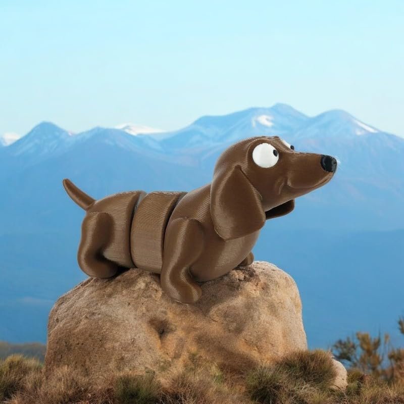 Articulated Dachshund | Home Dcor and Office Desk Toys | Autism, ADHD, Sensory | 3D Printed Gift