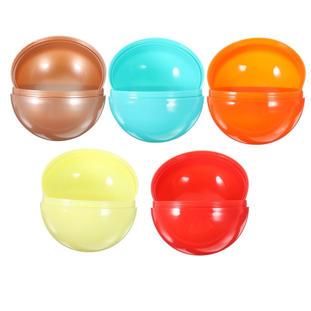 FELTECHELECTR 5pcs Plastic Fillable Balls for Ball Pit Non-toxic Shaped Gum Machine Bulk Vending Machine