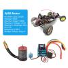 120A Brushless Motor ESC Set, Professional High Torsion 3650 Brushless Motor 120A ESC Combo Set for 1/10 Scale RC Cars, Compatible with HSP Redcat Axial SCX10 D90 HPI view 2