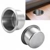 2Pcs Stainless Steel Drop-in Cup Drink Holder Silver Game Table Cup Holder Insert Cinema Sofa Drop-in Drink Cup Holder for Sofa, Boats, Bench, Desk, RV Cars (OD 4.2" ID 3.3") view 1