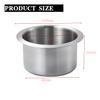 2Pcs Stainless Steel Drop-in Cup Drink Holder Silver Game Table Cup Holder Insert Cinema Sofa Drop-in Drink Cup Holder for Sofa, Boats, Bench, Desk, RV Cars (OD 4.2" ID 3.3") view 2