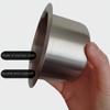 2Pcs Stainless Steel Drop-in Cup Drink Holder Silver Game Table Cup Holder Insert Cinema Sofa Drop-in Drink Cup Holder for Sofa, Boats, Bench, Desk, RV Cars (OD 4.2" ID 3.3") view 3