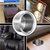 2Pcs Stainless Steel Drop-in Cup Drink Holder Silver Game Table Cup Holder Insert Cinema Sofa Drop-in Drink Cup Holder for Sofa, Boats, Bench, Desk, RV Cars (OD 4.2" ID 3.3") view 4