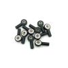 10PCS M2 Ball Joint Metal Universal Joint Ball Head Buckle Steering Pushrod Tie Rod End Mini Connecting Rods for RC Boats(Black) view 1