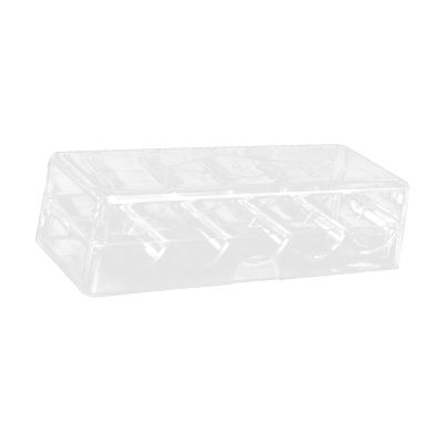 Luwecf Acrylic Chip Case Holds 100 Chip with Cover Display Cabinet Holder Transparent for Gaming Accessories Family Parties