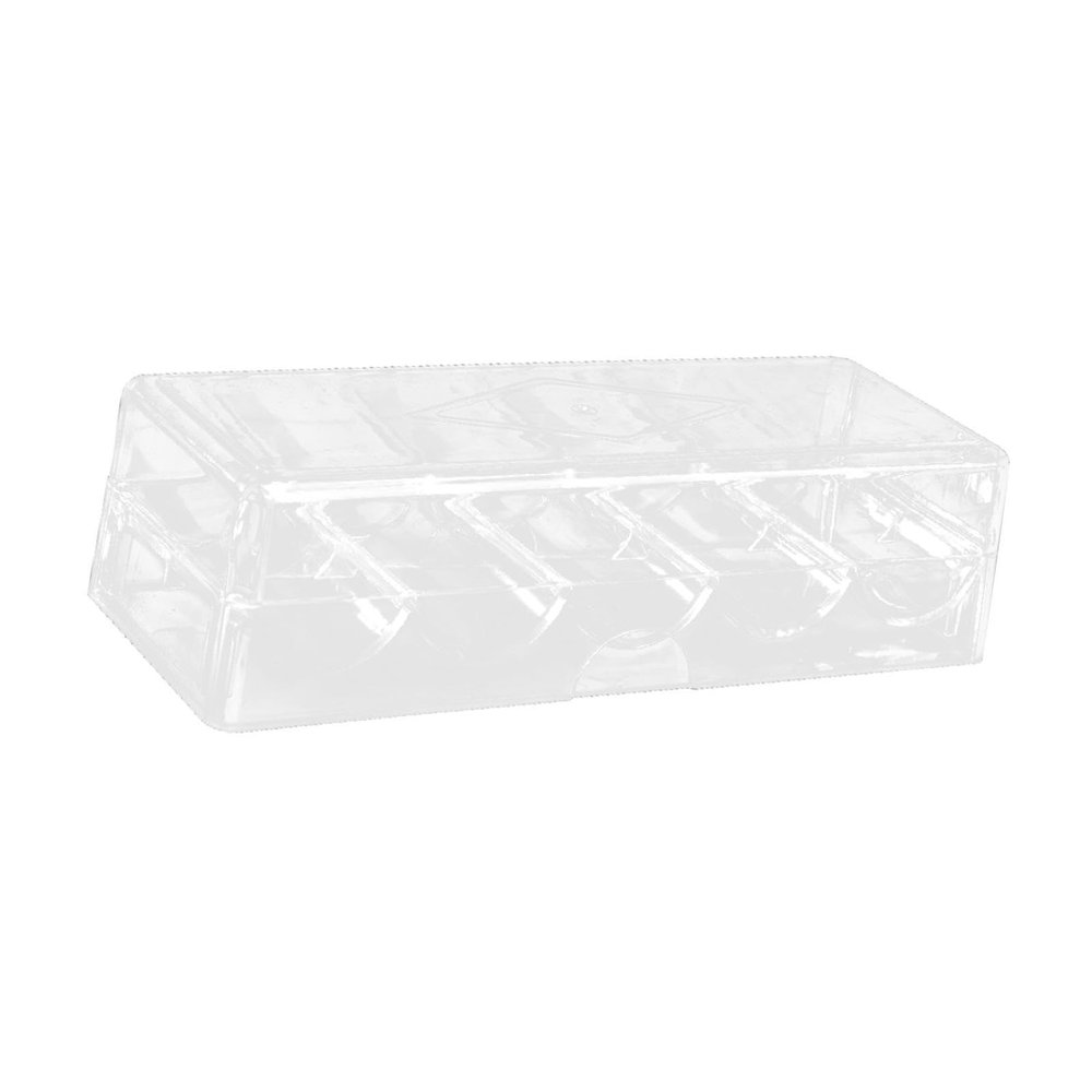 Luwecf Acrylic Chip Case Holds 100 Chip with Cover Display Cabinet Holder Transparent for Gaming Accessories Family Parties