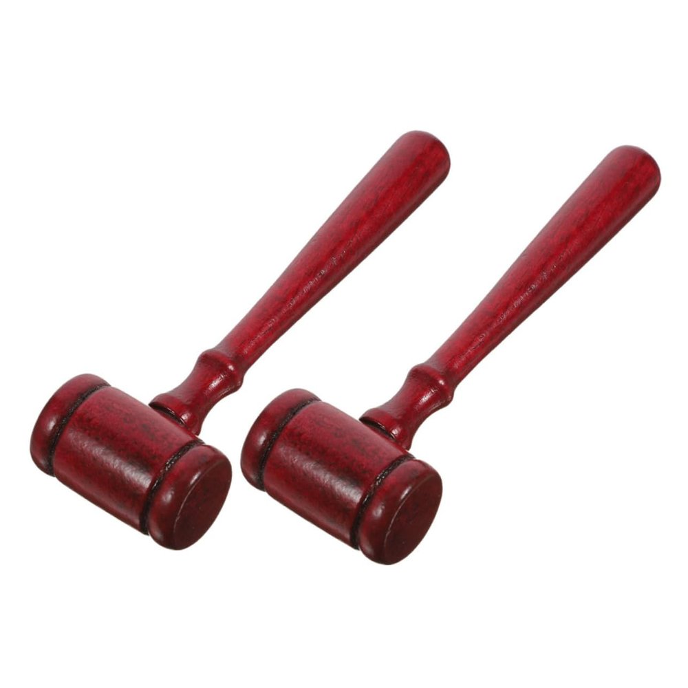 CORHAD 2pcs Judge Gavel Props for Cosplay Costume Gavel Hammer Accessories for Halloween Parties and Role Play