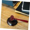 CORHAD 2pcs Judge Gavel Props for Cosplay Costume Gavel Hammer Accessories for Halloween Parties and Role Play view 4