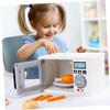 Totority 11pcs Boy Girl Cooking Microwave Oven Toy Set Interactive Play Kitchen Accessories for Boys and Girls Safe Material for Pretend Play and Parent-boy Girl Interaction view 3