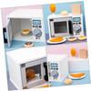 Totority 11pcs Boy Girl Cooking Microwave Oven Toy Set Interactive Play Kitchen Accessories for Boys and Girls Safe Material for Pretend Play and Parent-boy Girl Interaction view 4