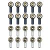 10PCS M2 Ball Joint Metal Universal Joint Ball Head Buckle Steering Pushrod Tie Rod End Mini Connecting Rods for RC Boats(Red) view 2