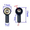 10PCS M2 Ball Joint Metal Universal Joint Ball Head Buckle Steering Pushrod Tie Rod End Mini Connecting Rods for RC Boats(Red) view 3