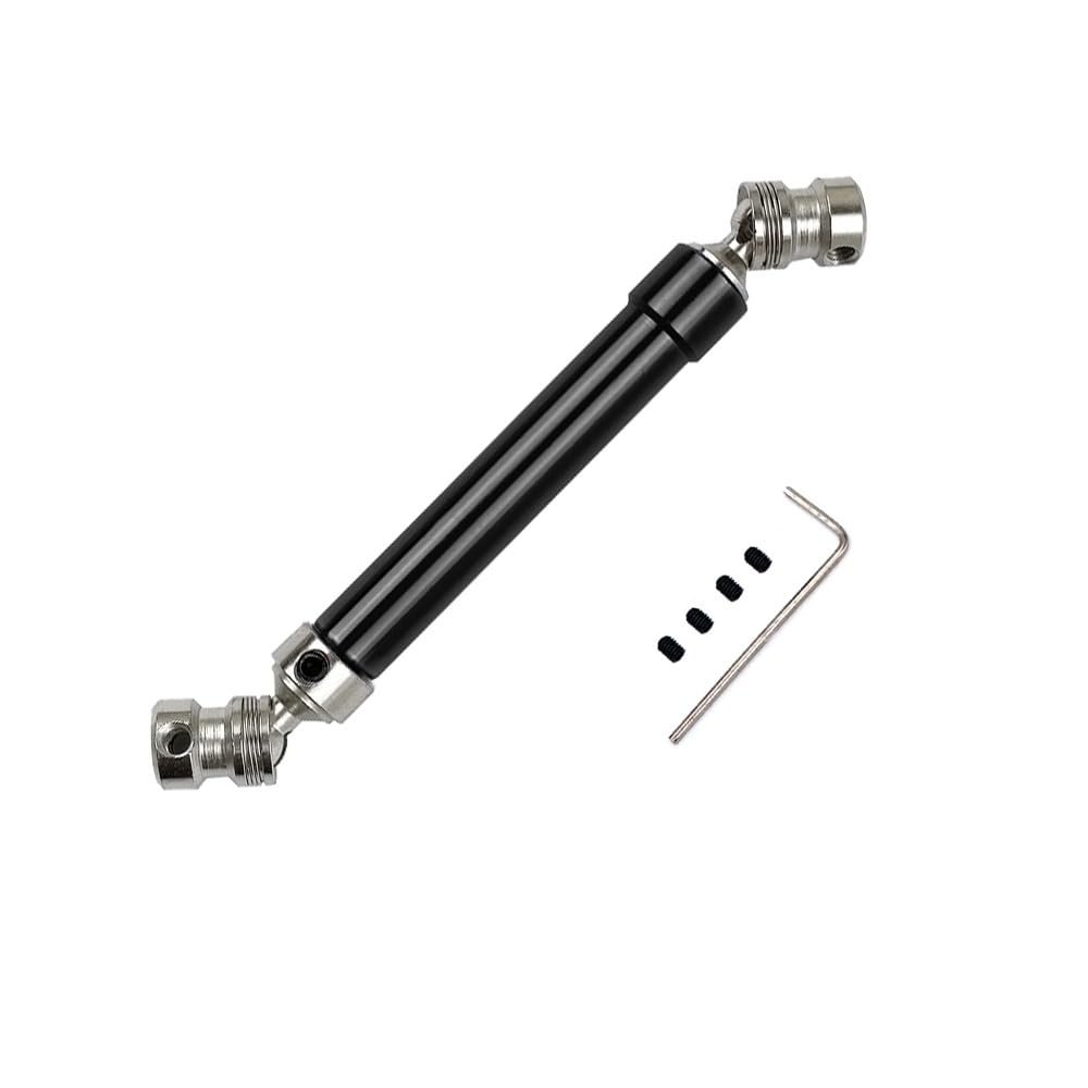 1 PCS Metal Universal Drive Shaft Joint CVD 112-152mm Drive Shaft for AXIAL SCX10 AX10 D90 RC4WD TF2 HSP 1/10(Black)