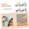 OKUMEYR 4pcs Keychain Bicycle Model Mountain Bike Ornament Diy Bike Pendant for Decor view 3