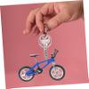 FELTECHELECTR 4pcs Alloy Bike Model Keychain Vintage Bicycle Model Bicycle for Friends view 2