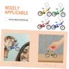 FELTECHELECTR 4pcs Alloy Bike Model Keychain Vintage Bicycle Model Bicycle for Friends view 3