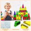 46PCS Mini Magnetic Tiles, Magnetic Tiles Travel Set with Case, STEM Educational Building Set Construction Toys for Kids Ages 3+, Portable Building Toys for Toddlers, Boys & Girls Birthday Gift view 3