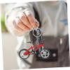 PRETYZOOM 4pcs Mini Bike Model Keychain Bicycle Model Pendants Realistic Alloy Mountain Bike for Friends view 2
