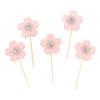 FELTECHELECTR 10pcs Cherry Blossoms Cake Topper Edible Cupcake Decorations Perfect for Party and Celebration view 1