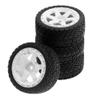 4pcs 67mm Rubber Tyres for 1/10 Scale RC Rally Cars Compatible with XV01 XV02 TT02 and PTG-2 Upgrade Accessories(4pcs A001) view 1