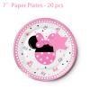 117 Pcs Pink Cartoon Party Dessert Plates Napkins Forks Tablecloth Cups Birthday Banner Tablecovers for Baby Shower Girls 1st 2nd 3rd 4th 5th Birthday Party Decorations Supplies - 20 Guests view 3