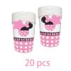 117 Pcs Pink Cartoon Party Dessert Plates Napkins Forks Tablecloth Cups Birthday Banner Tablecovers for Baby Shower Girls 1st 2nd 3rd 4th 5th Birthday Party Decorations Supplies - 20 Guests view 4