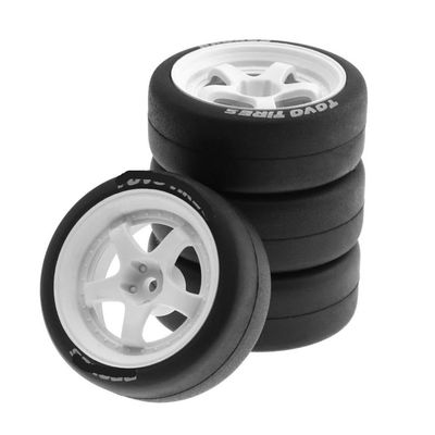 4pcs 67mm Rubber Tyres for 1/10 Scale RC Rally Cars Compatible with XV01 XV02 TT02 and PTG-2 Upgrade Accessories(4pcs B001)