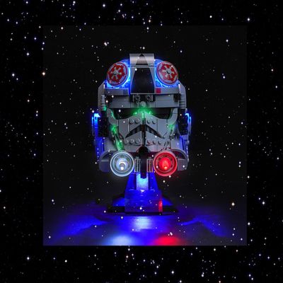 Brick Shine Light Kit for at-at Driver Helmet 75429(Model Set is not Included) (Light Control)