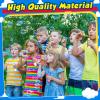 24 Pcs Cartoon Toy Bubble Wands Blue Sky White Clouds and Cow Print Mini Bubble Party Favor for Kids Toddlers Birthday Goody Bag Stuffer Filler Classroom Reward Gifts(Red, Yellow, Blue) view 3