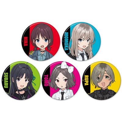 Anime Girls Band Cry Tin Badge Set of 5 Pcs (Japanese Language) Vol. 1