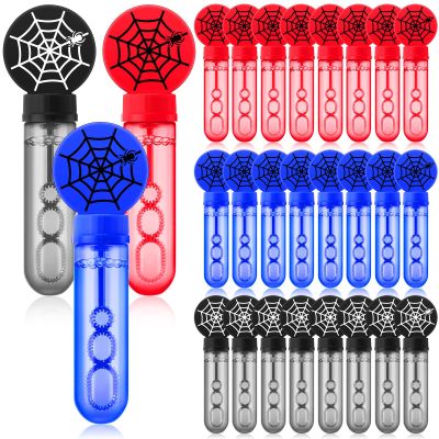 Rotatingpals 24 Pcs Spider Web Bubble Wands Mini Bubble Party Favor Toys for Kids Toddlers Birthday Goody Bag Stuffer Filler Summer Outdoor Classroom Reward Gifts