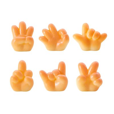 6Pcs Mini Finger Biscuit Ornaments Decorations Head-wear Hair Accessories DIY Resin Accessories