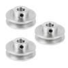 CNBTR Single Groove Pulley 3.1cm Dia 0.8cm Bore for Drilling Machine Silver Pack of 3 view 1