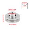 CNBTR Single Groove Pulley 3.1cm Dia 0.8cm Bore for Drilling Machine Silver Pack of 3 view 3