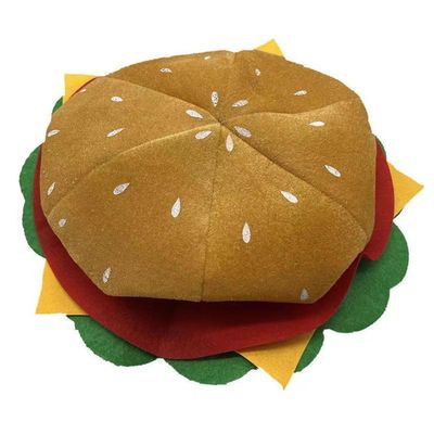 Burger Hat, Costume with Headwear, Kids Cartoon Unique Cheeseburger Shape, Funny and Cute, Can be Used for Birthday Parties and Other Holiday Dress Up etc.