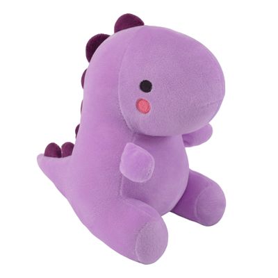 Alwoligag Plush Dinosaur Stuffed Animal, Cute Toys Anime Dinosaur Soft Throw Pillow Gift for Children Boys Girls Purple 14 inch
