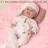 18 Inch Full Body Silicone Reborn Baby Doll Girl, 46 CM Soft Handmade Bebe Newborn Baby Doll Painted view 3