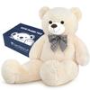 SNOWOLF Giant White Teddy Bear 55" Stuffed Animals Plush Toy, Cute Life Size Big Soft Bear for Boy Girl Birthday Valentine Mother's Day, 140 CM, 7 LBs view 1