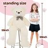 SNOWOLF Giant White Teddy Bear 55" Stuffed Animals Plush Toy, Cute Life Size Big Soft Bear for Boy Girl Birthday Valentine Mother's Day, 140 CM, 7 LBs view 3