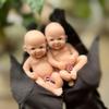 Abenduot 2 Sets 5 Inch Mini Palm Size Full Body Silicone Baby Doll Realistic Silicone Anatomically Correct Girl&Boy Doll view 3