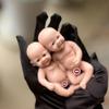 Abenduot 2 Sets 5 Inch Mini Palm Size Full Body Silicone Baby Doll Realistic Silicone Anatomically Correct Girl&Boy Doll view 4